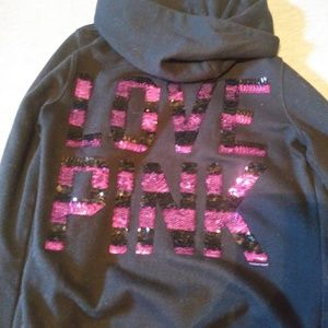 Victoria secret pink zip up hoodie size medium
